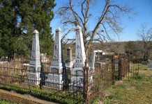 zinc headstones at fayette cemetery