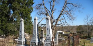 zinc headstones at fayette cemetery