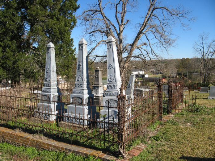 zinc headstones at fayette cemetery