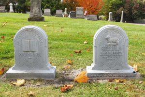 zinc headstones at trinity german evangelical lutheran cemetery