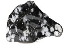 Volcanic Glass: A Remarkable Mineraloid volcanic glass snowflake obsidian specimen
