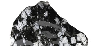 Volcanic Glass: A Remarkable Mineraloid volcanic glass snowflake obsidian specimen