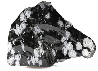 Volcanic Glass: A Remarkable Mineraloid volcanic glass snowflake obsidian specimen
