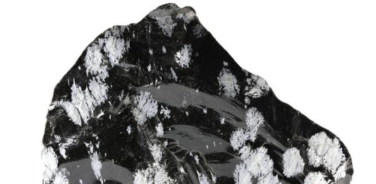 Volcanic Glass: A Remarkable Mineraloid volcanic glass snowflake obsidian specimen