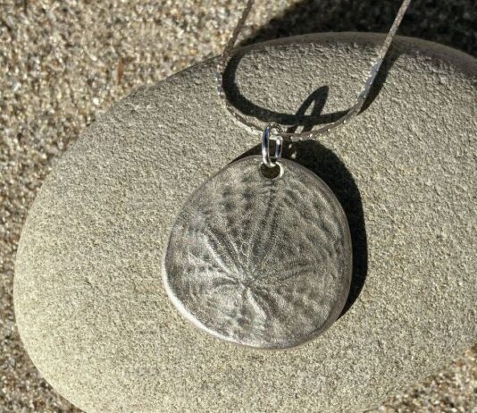 Precious Metal Clay Sand Dollar Craft silver dollar pendant made with precious metal clay