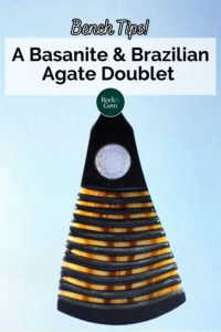 basanite and brazilian agate doublet