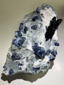 twinned neptunite crystals