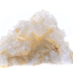 Calcite: A Collector Starting Point white calcite mineral isolated on the white background