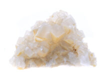 white calcite mineral isolated on the white background