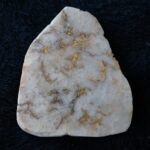 White Gemstones & Minerals: Color Trend Gold-in-quartz specimen with white chalcedony and natural gold tendrils