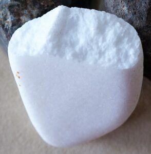 Bright white Naxian marble blocks from the Greek island of Naxos, still quarried today