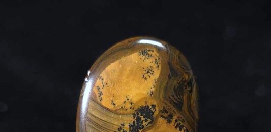 oval shaped royal sahara jasper cabochon