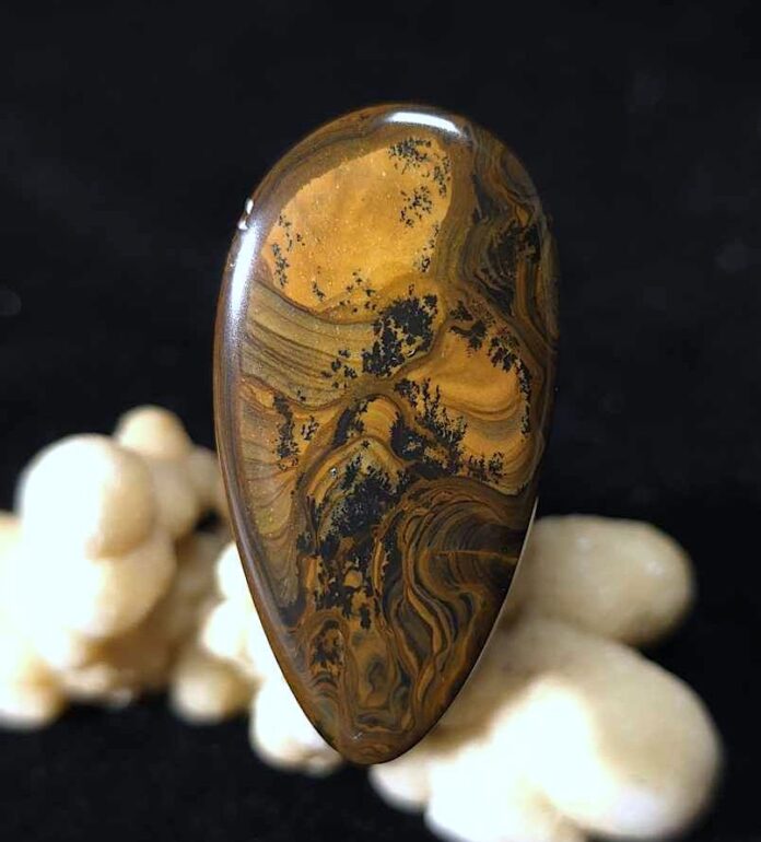 oval shaped royal sahara jasper cabochon