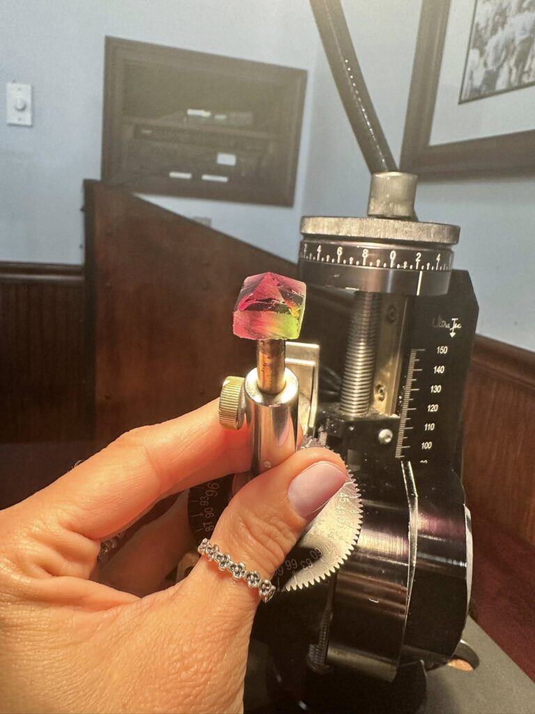 faceted watermelon selenite