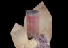 Blue cap tourmaline specimen