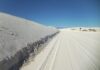 White Sands National Park Geology The main road in White Sands National Park.