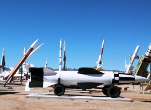 A section of the outdoor display at the White Sands Missile Range Museum.