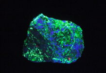 Mineral Properties That Seem Like Magic Under UV light, an otherwise drab rock colorfully glows from within because of its fluorescent mineral properties