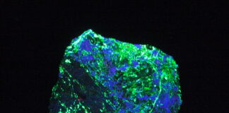 Mineral Properties That Seem Like Magic Under UV light, an otherwise drab rock colorfully glows from within because of its fluorescent mineral properties