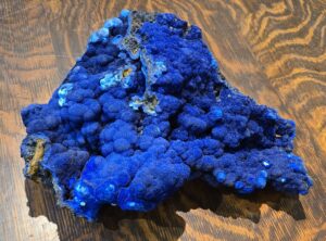 This spectacular azurite specimen with minor malachite on goethite from the Czar Mine in Bisbee, Arizona, is part of the Graeme Bisbee Minerals Reference Collection.