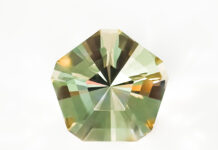 Finished Quintet ge cutting design in smoky quartz.